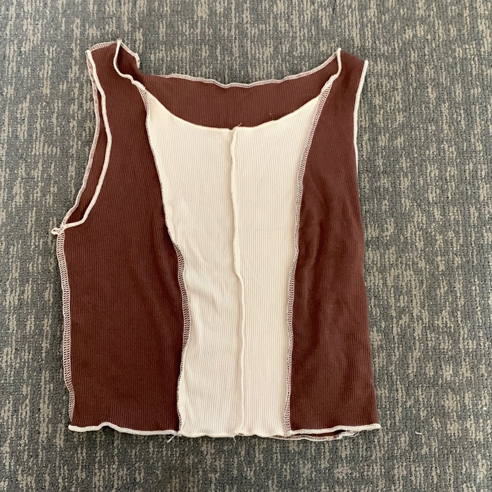 brown crop top